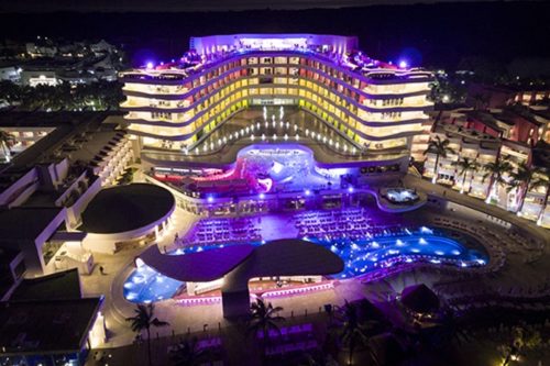 Temptation Cancun Resort | Aerial Night